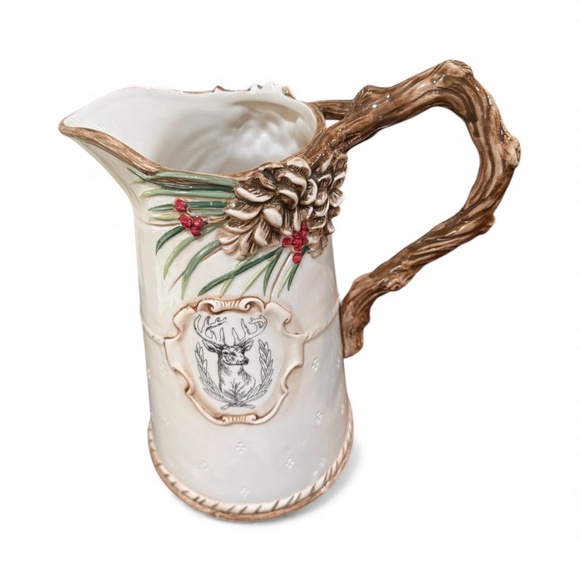 Fitz & Floyd "FOREST FROST" 90 oz. Pitcher - Picture 2 of 7